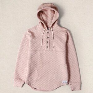 Muttonhead Pink Cross Stitch Quilt Camping Hoodie Size L